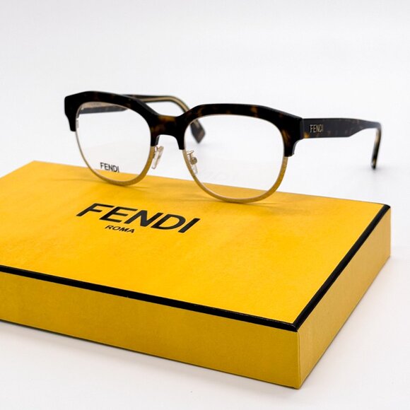 NEW FENDI FE50068U 052 HAVANA WOMEN EYEGLASSES FENDI - Picture 1 of 9